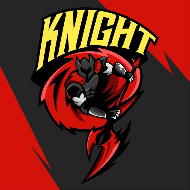 VECTOR DEL LOGOTIPO DE LA MASCOTA DE KNIGHT ESPORT