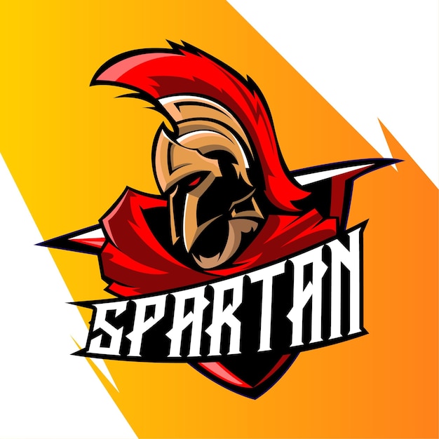 Vector de logotipo de la mascota Spartan Esport