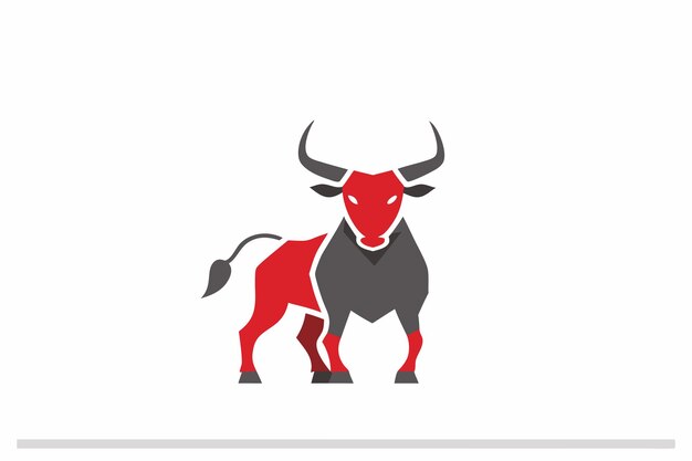 Vector del logotipo de la mascota del toro minimalista