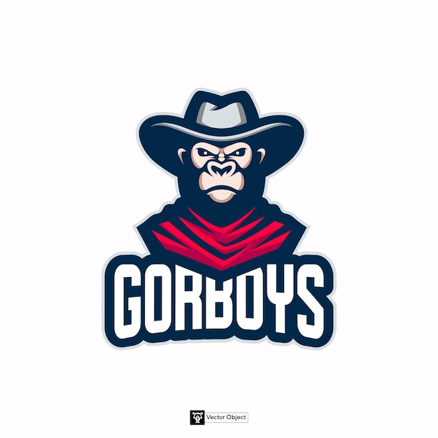 El vector del logotipo de la mascota de los vaqueros