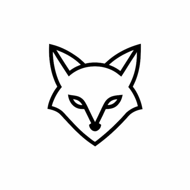 Vector del logotipo de la mascota del zorro sobre fondo blanco