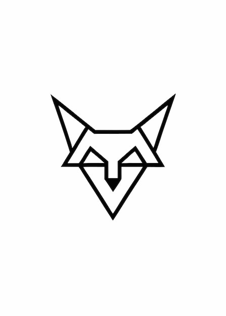 Vector del logotipo de la mascota del zorro sobre fondo blanco