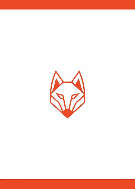 Vector del logotipo de la mascota del zorro sobre fondo blanco