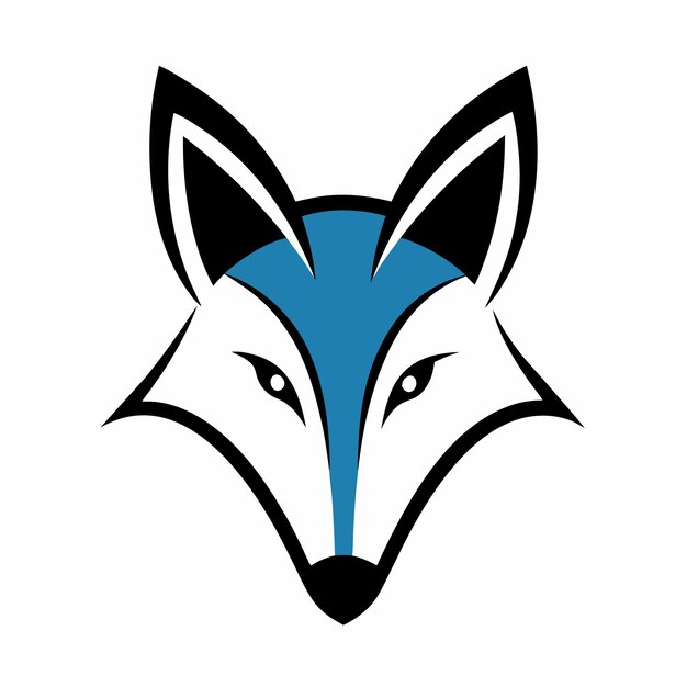 Vector del logotipo de la mascota del zorro sobre fondo blanco