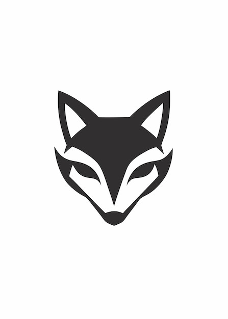 Vector del logotipo de la mascota del zorro sobre fondo blanco