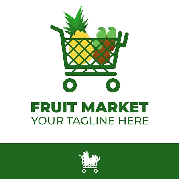 Vector de logotipo de mercado de frutas