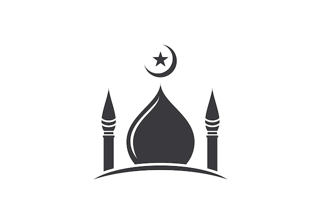 Vector de logotipo de mezquita islámica