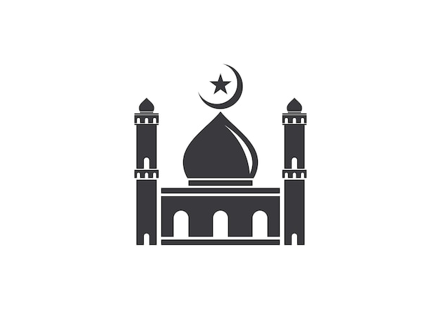 Vector de logotipo de mezquita islámica