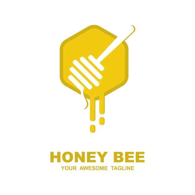 Vector de logotipo de miel