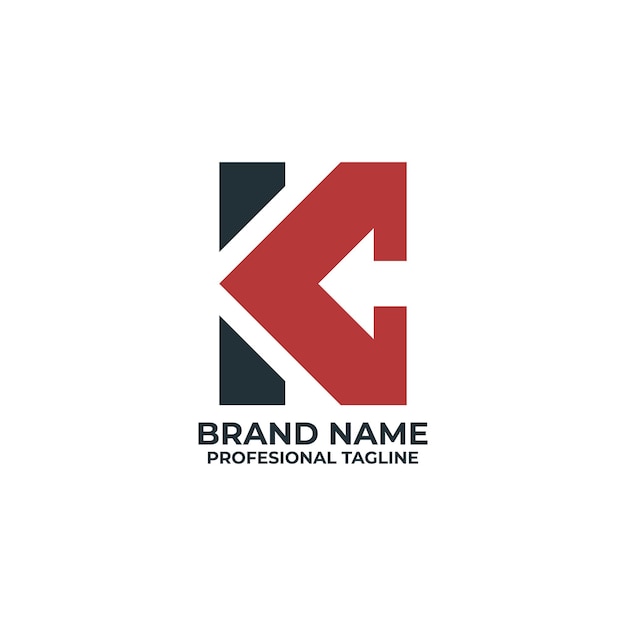Vector de logotipo minimalista de la letra flecha K