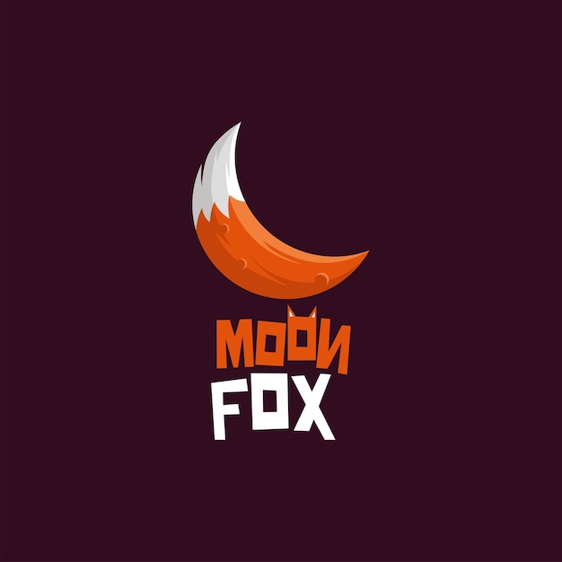 Vector de logotipo moderno Moon Fox