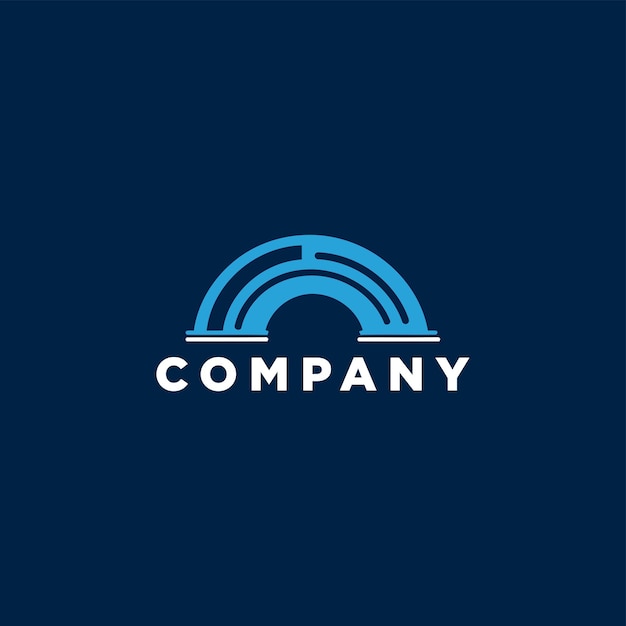 Vector de logotipo moderno sencillo de puente