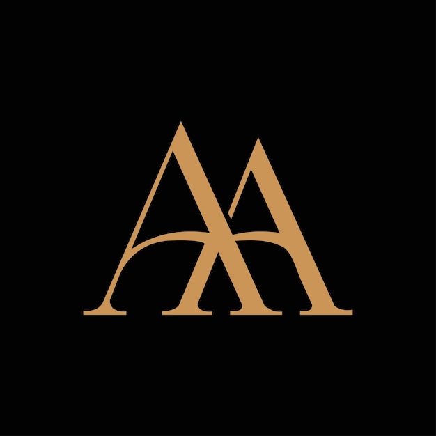 Vector del logotipo del monograma AA