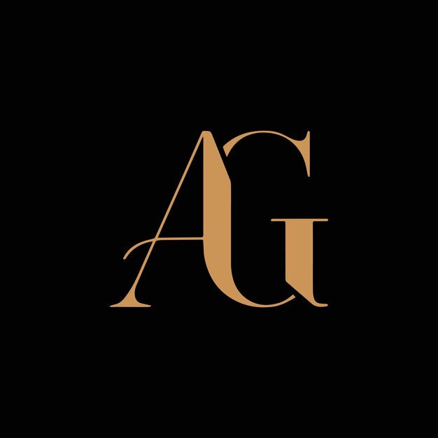 Vector del logotipo del monograma AG