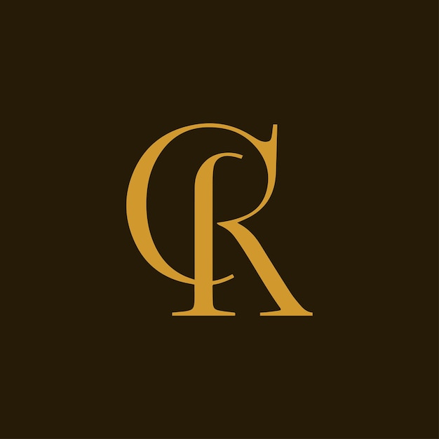 Vector del logotipo del monograma CR