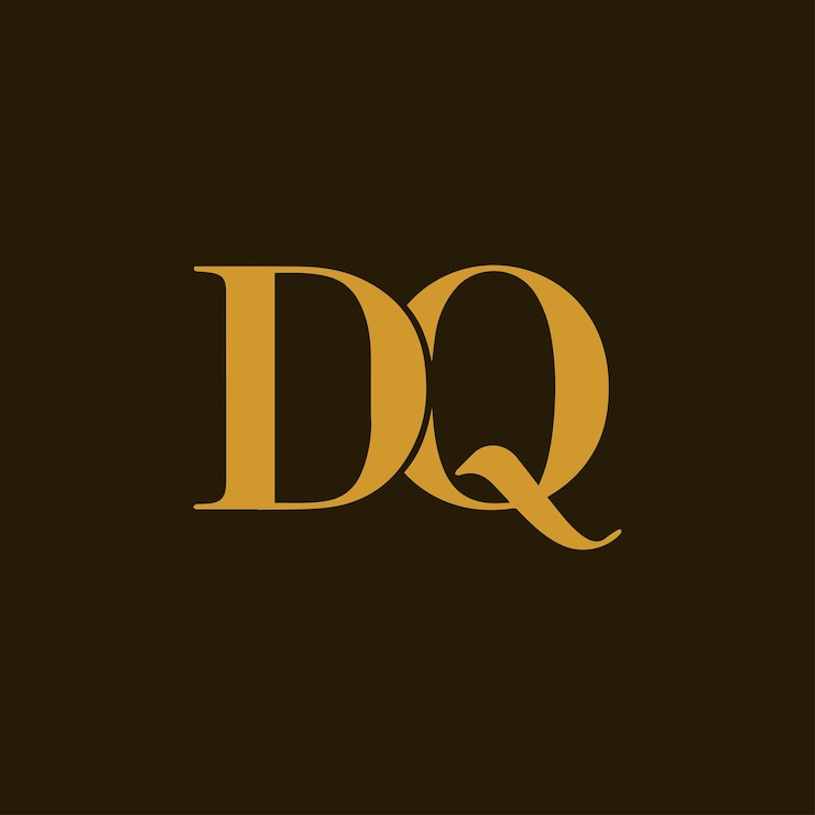 Vector vector del logotipo del monograma dq