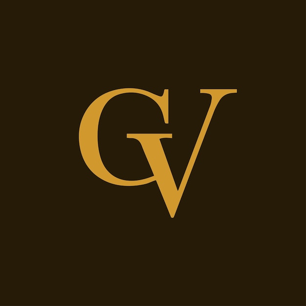 Vector del logotipo del monograma de GV