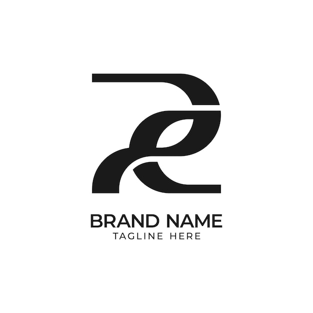 Vector del logotipo del monograma de la letra RE