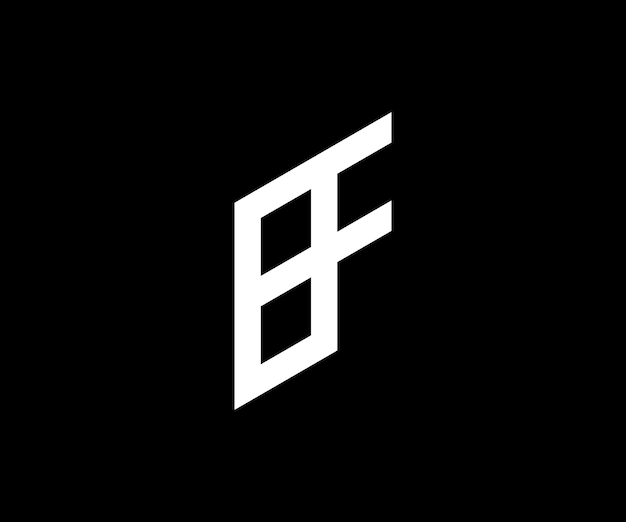 Vector de logotipo de monograma Letras iniciales Plantilla de logotipo BF Lettermark BF Diseño de logotipo BF