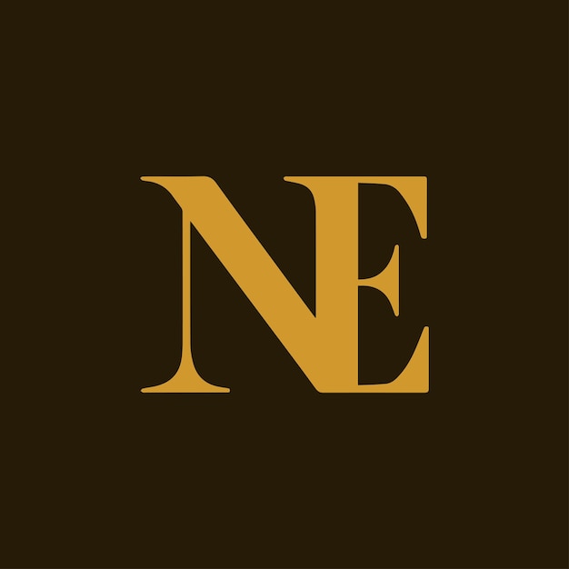 Vector del logotipo del monograma NE