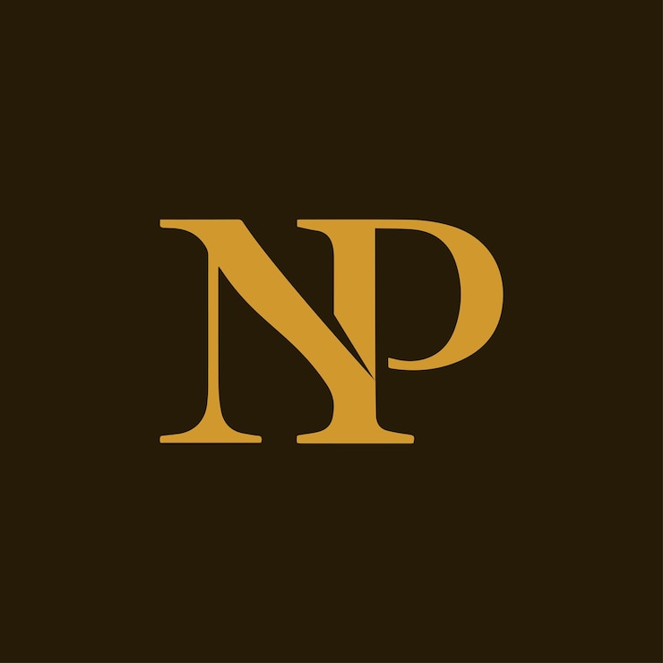 Vector vector del logotipo del monograma np
