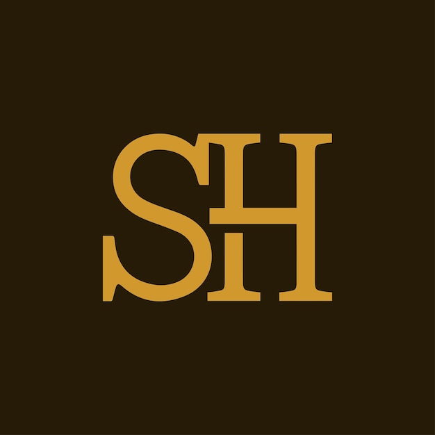 Vector del logotipo del monograma SH
