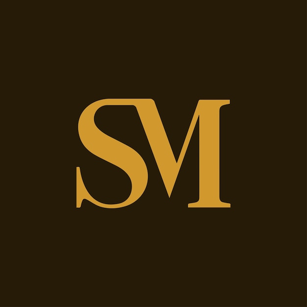 Vector del logotipo del monograma SM