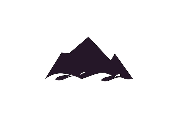 El vector del logotipo de la montaña con un concepto moderno y creativo