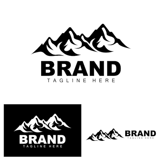 Vector de logotipo de montaña Diseño de aventura de escalada de montaña para equipos de escalada y marca con logotipo de montaña