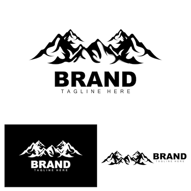 Vector de logotipo de montaña Diseño de aventura de escalada de montaña para equipos de escalada y marca con logotipo de montaña