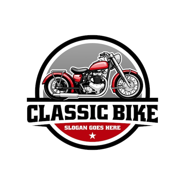 vector de logotipo de motocicleta clásica británica