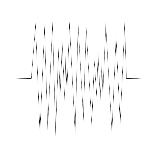 Vector de logotipo de música de onda de sonido