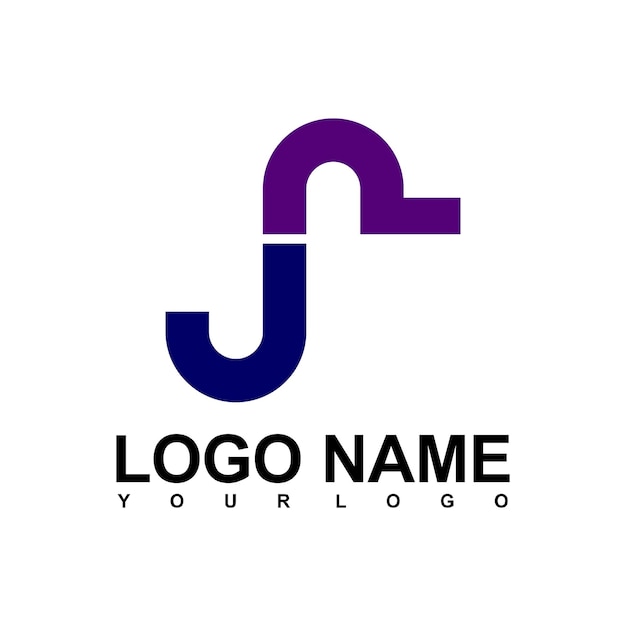 Vector de logotipo de nombre de letra js