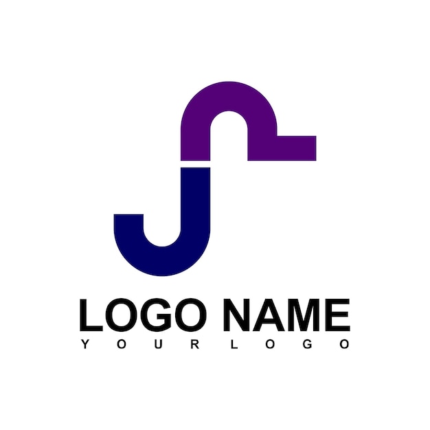 Vector vector de logotipo de nombre de letra js