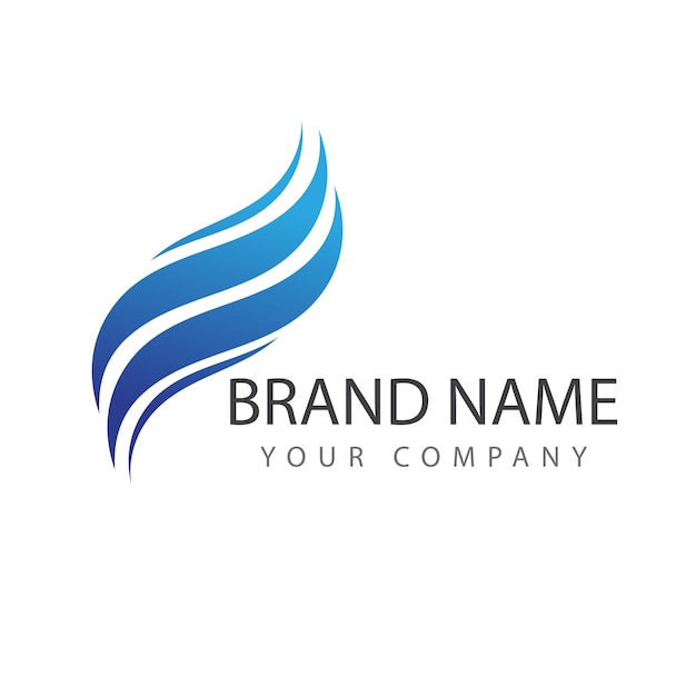 Vector de logotipo de onda de agua y plantilla de símbolo