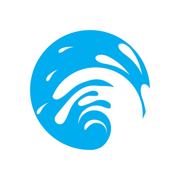 Vector de logotipo de onda de agua y plantilla de símbolo