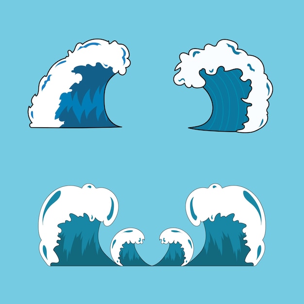 Vector vector de logotipo de ondas japonesas
