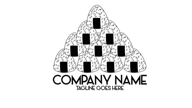 vector de logotipo onigiri