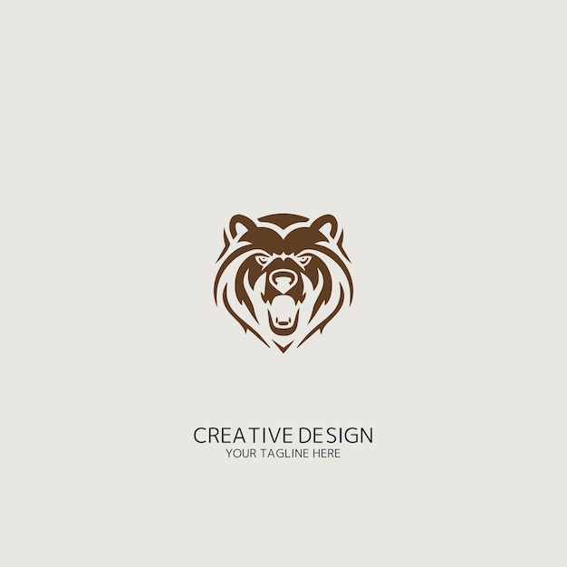 vector de logotipo de oso