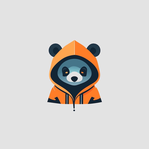 Vector de logotipo de panda moderno minimalista