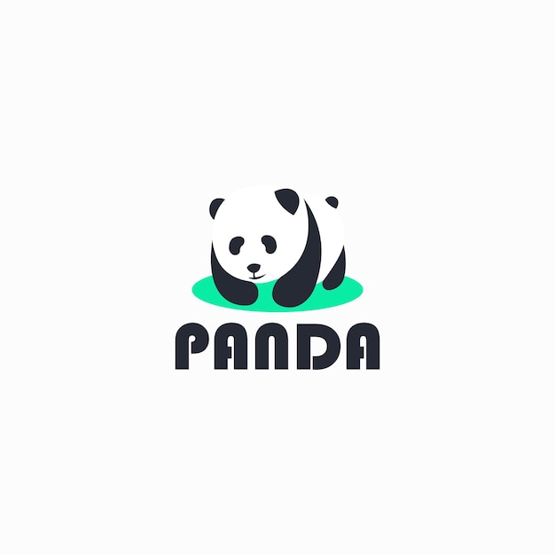 Vector vector de logotipo de panda