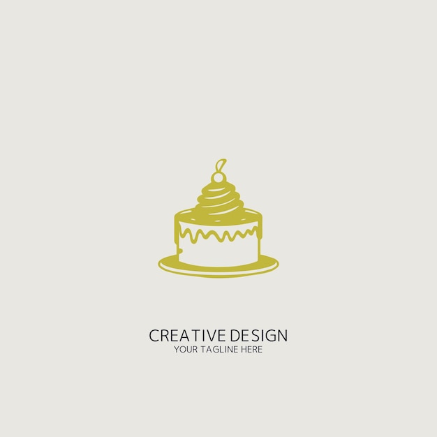 Vector del logotipo del pastel