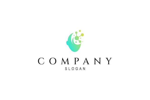 Vector de logotipo de pensamiento inteligente Icono creativo de cabeza humana