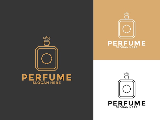 Vector de logotipo de perfume elegante y sencillo Inspiraciones de logotipo vectorial de botella de perfume