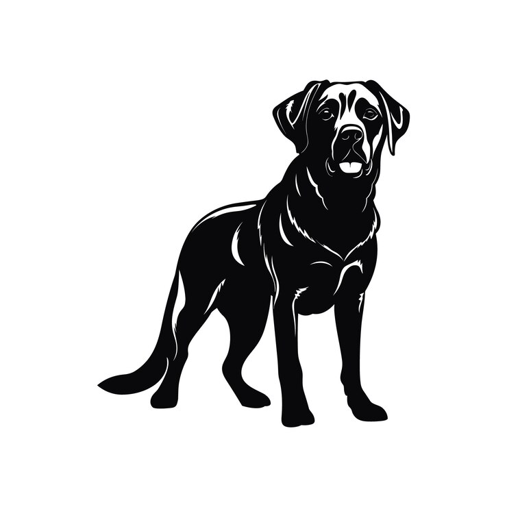 Vector vector del logotipo del perro labrador retriever
