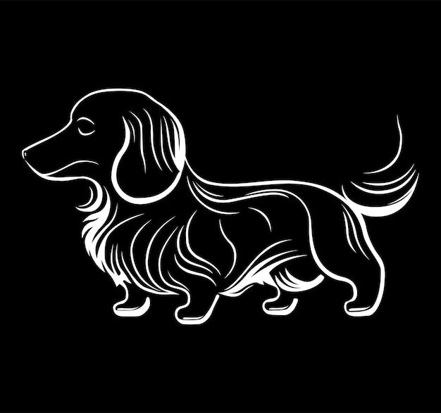 Vector vector de logotipo de perro simple