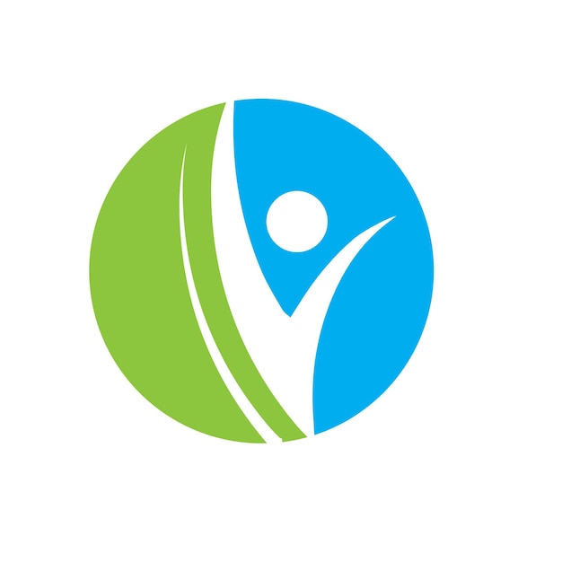 Vector de logotipo de personas de vida de salud