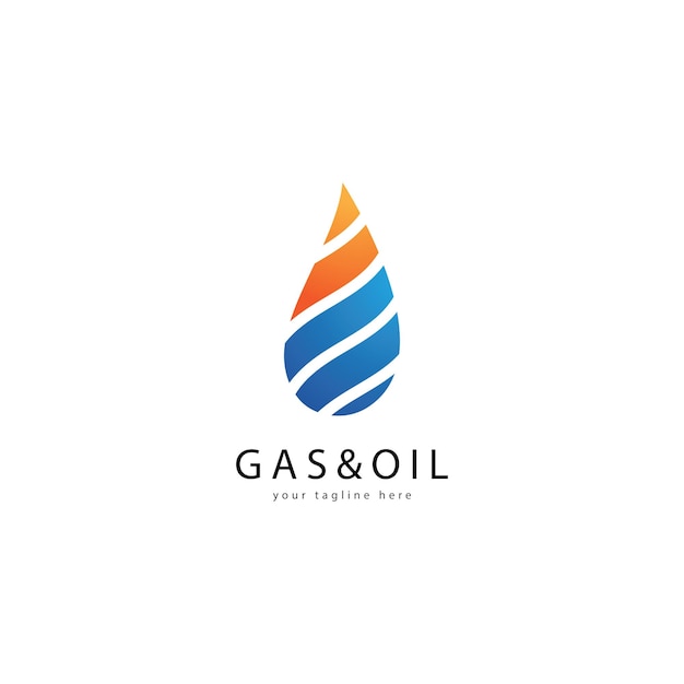 Vector vector de logotipo de petróleo y gas