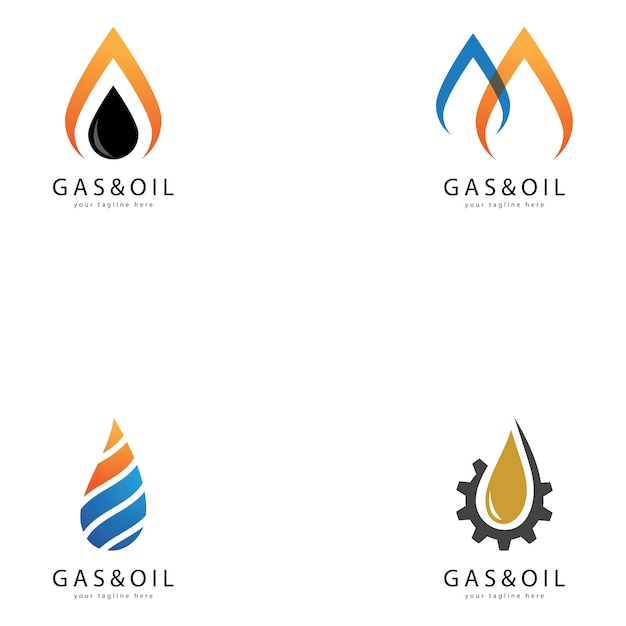 Vector de logotipo de petróleo y gas