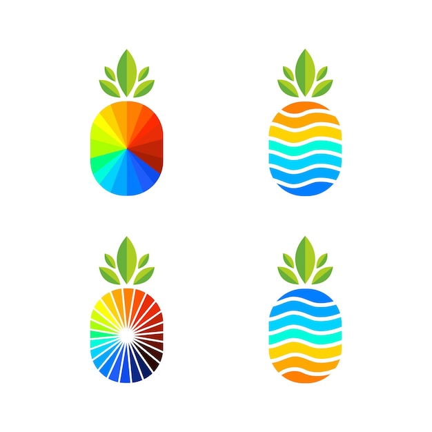 Vector de logotipo de piña